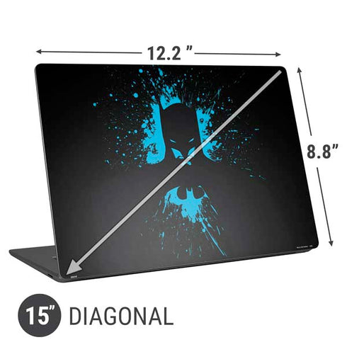 DC Comics Batman Blue Splash character shape Universal Laptop 15in (12.2 x 8.8in) Skin